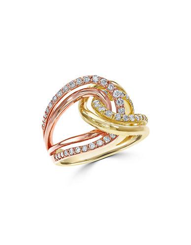 Effy 14k Rose Gold And Gold Diamond Ring