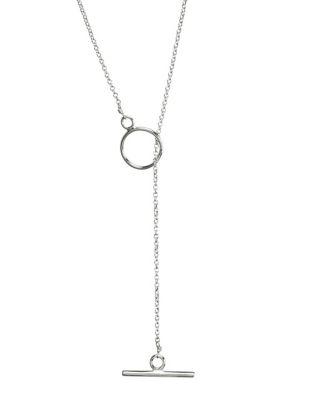 Dogeared Karma Sterling Silver Toggle Pendant Necklace