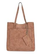 Violet Ray Square Faux Leather Tote