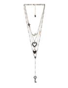 Bcbgeneration Keys To My Heart Crystal Multi Chain Necklace