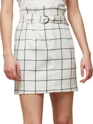Miss Selfridge Check Ring Mini Skirt
