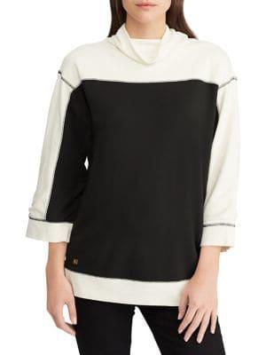 Lauren Ralph Lauren Adel Colorblock Mockneck Pullover