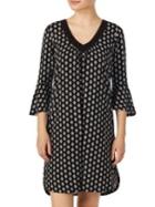 Ellen Tracy Geometric Bell Sleeve Tunic