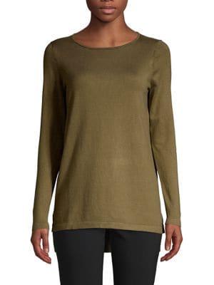 Lord & Taylor Petite Knit Long-sleeve Tunic