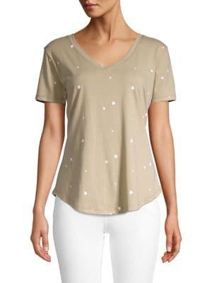 White Crow Star V-neck Tee