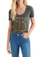 Lucky Brand Floral Mosaic Graphic Tee