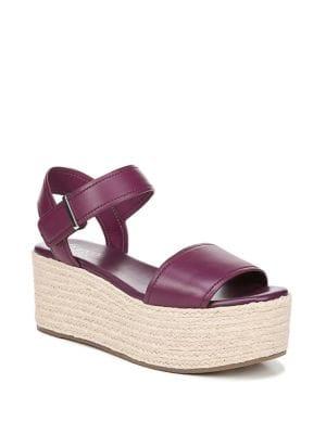 Franco Sarto Ben Leather Platform Espadrilles