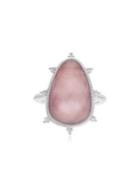 Ripka Amalfi Pear-shaped Pink Mother Of Pearl, Rock Crystal Quartz, White Topaz & 925 Sterling Silver Ring