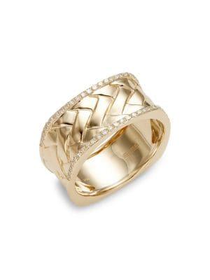 Effy 14k Yellow Gold And Diamond Ring