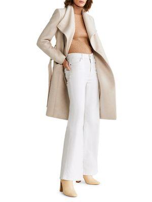 Mango Long Belted Wool-blend Coat