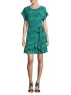 Michael Michael Kors Leopard Print Ruffle Dress