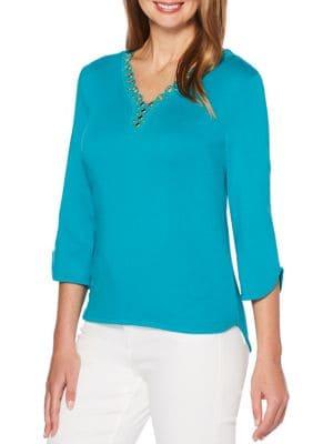 Rafaella Petite Grommet Top