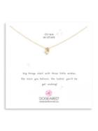 Dogeared 14k Gold Three Wishes Crystal Pendant Necklace
