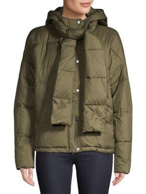 Vero Moda Puffer Jacket And Scarf Set
