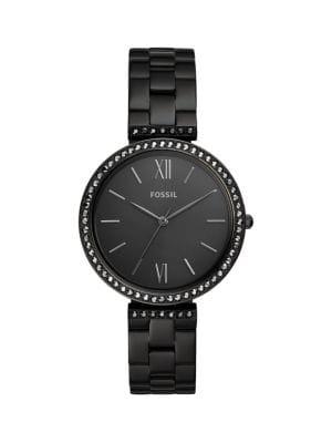 Fossil Madeline Three-hand Black Stainless Steel Bracelet Watch