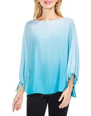 Vince Camuto Long-sleeves Ombre Echo Tie Cuff Blouse