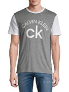 Calvin Klein Contrast-sleeve Logo Tee