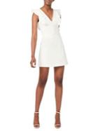 French Connection Whisper Ruffled V-neck Flare Dress