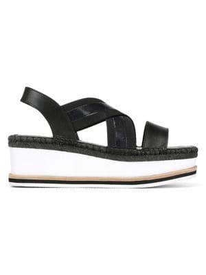 Donald J Pliner Audrey Leather Wedge Sandals