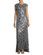 Calvin Klein Sequined Cowl Back Gown