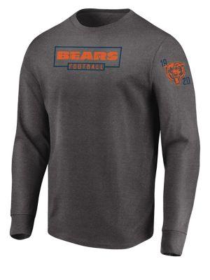 Majestic Chicago Bears Nfl Kick Return Long-sleeve Jersey Tee
