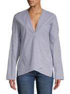 Bailey 44 Striped Button Front Blouse