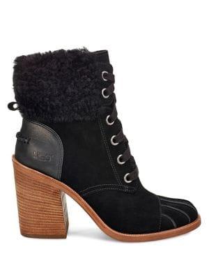 Ugg Jaxon Suede And Shearling Boots