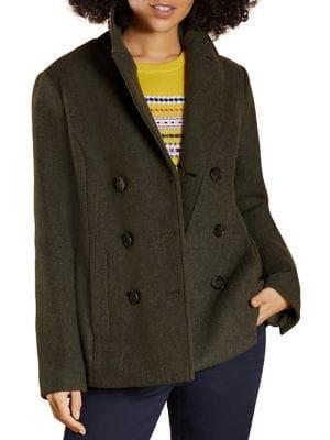 Brooks Brothers Red Fleece Double-breasted Wool-blend Peacoat
