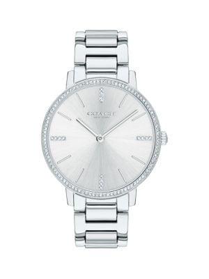 Coach Audrey Stainless Steel & Swarovski Crystal Bracelet Watch