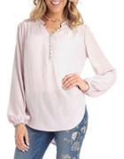 Democracy Lace-trimmed Blouse