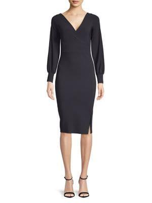 Chiara Boni La Petite Robe V-neck Puff-sleeve Dress