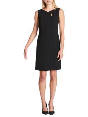 Donna Karan Architectural Woven Shift Dress