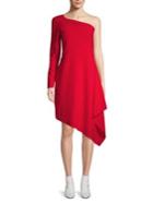 Caara One-shoulder Asymmetric Sheath Dress