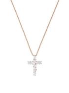 Magda Swarovski Crystal Cross Pendant Necklace