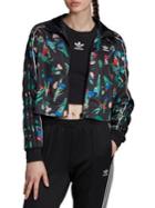 Adidas Floral Cropped Track Jacket