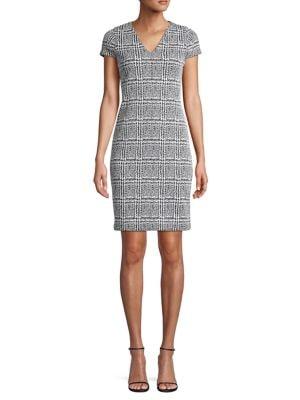 Michael Michael Kors Petite Plaid Jaquard Shift Dress