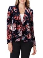 Tahari Arthur S. Levine Petite Floral Velvet Blazer