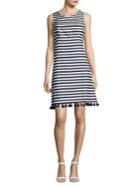 Eliza J Tasseled Stripe Sheath Dress