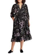 Lauren Ralph Lauren Plus Floral Jacquard A-line Midi Dress