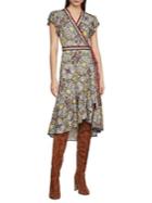 Bcbgmaxazria Festival Paisley Fit-&-flare Wrap Dress