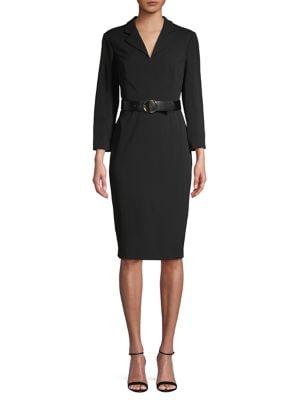 Calvin Klein Belted Knee-length Dress