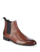Hugo Boss Round Toe Leather Chelsea Boots