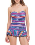 Profile By Gottex Tapestry Bandeau Swimdress