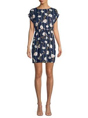 Vero Moda Floral-print A-line Tie Dress