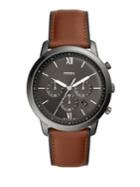 Fossil Neutra Chronograph Stainless Steel & Leather-strap Watch