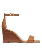 Michael Kors Fiona Leather Ankle-strap Wedge Sandals
