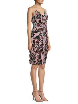 Aidan By Aidan Mattox Antique Floral Print Sheath Dress