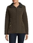 Gallery Plus Quilted Zip-front Jacket