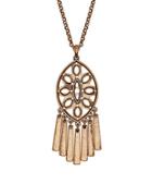 Lucky Brand Heritage Holiday Fringed Medallion Necklace