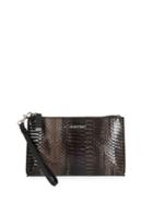 Calvin Klein Python Leather Wristlet Pouch